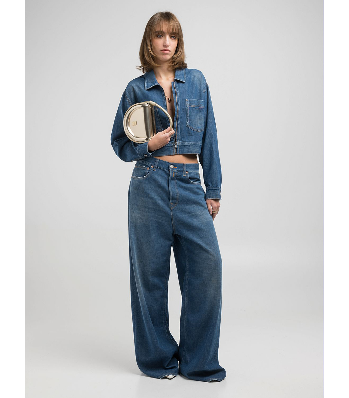 バギーフィットMARGOTTリサイクルブライトデニム 詳細画像 ブルー 3